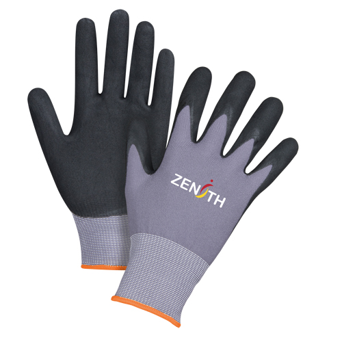 ZX-1 Premium Touchscreen Compatible Gloves, 7/Small, Nitrile/Foam Nitrile Coating, 15 Gauge, Nylon Shell Ottawa Fastener Supply