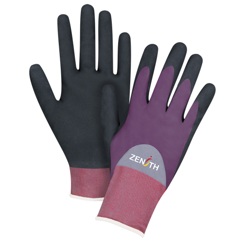 Gants enduits de premi&egrave;re qualit&eacute; ZX-2, 8/Moyen, R&ecirc;vetement Nitrile/Mousse de nitrile, Calibre 18, Enveloppe en Nylon Ottawa Fastener Supply
