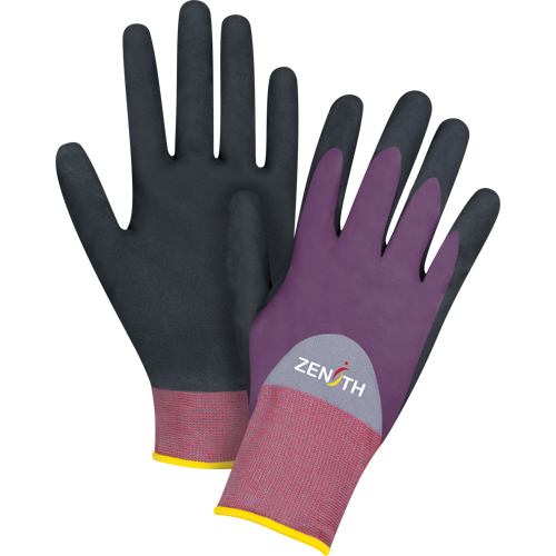 Gants enduits de premi&egrave;re qualit&eacute; ZX-2, 9/Grand, R&ecirc;vetement Nitrile/Mousse de nitrile, Calibre 18, Enveloppe en Nylon Ottawa Fastener Supply
