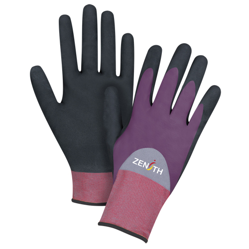 Gants enduits de premi&egrave;re qualit&eacute; ZX-2, 10/T-Grand, R&ecirc;vetement Nitrile/Mousse de nitrile, Calibre 18, Enveloppe en Nylon Ottawa Fastener Supply