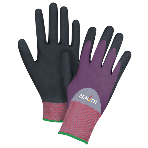 Gants enduits de premi&egrave;re qualit&eacute; ZX-2, 11/2T-Grand, R&ecirc;vetement Nitrile/Mousse de nitrile, Calibre 18, Enveloppe en Nylon Ottawa Fastener Supply