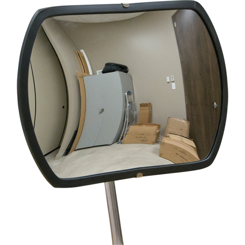Roundtangular Convex Mirror with Telescopic Arm, 12" H x 18" W, Indoor/Outdoor Ottawa Fastener Supply