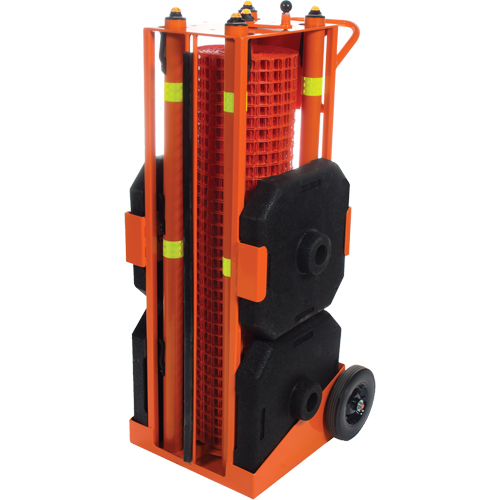 Portable Safety Zone, 100' L, Steel, Orange Ottawa Fastener Supply