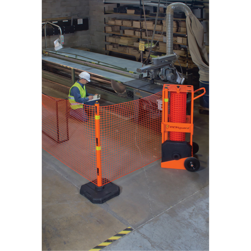 Portable Safety Zone, 100' L, Steel, Orange Ottawa Fastener Supply