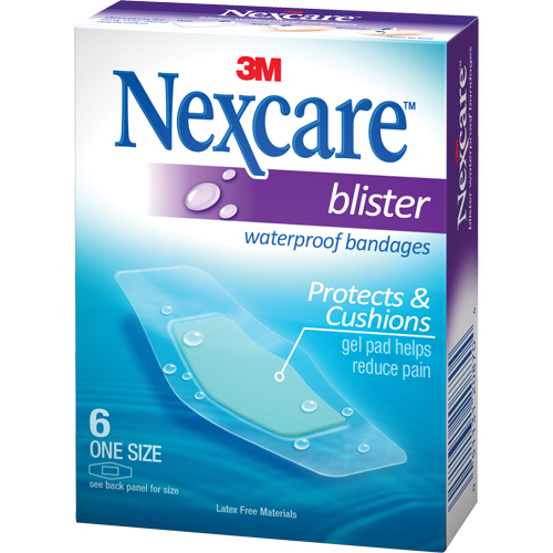 Nexcare Waterproof Blister Bandages, Rectangular/Square, 2-1/4", Plastic, Sterile Ottawa Fastener Supply