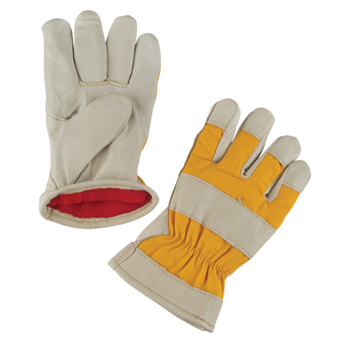 Premium Winter-Lined Work Gloves, Medium, Grain Pigskin Palm, Foam Fleece Inner Lining Ottawa Fastener Supply
