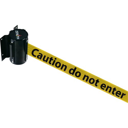 Barri&egrave;re &agrave; fixation murale, Acier, Fixation par vis, 7', Ruban Noir/Jaune Ottawa Fastener Supply