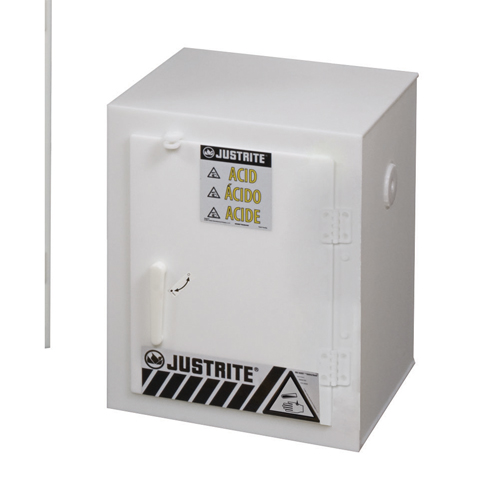 Solid Polyethylene Acid Cabinets, 6 x 0.66043 Gal., 17" x 22" x 17" Ottawa Fastener Supply