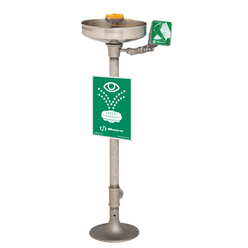 Axion&reg; Eye/Face Wash Station, Pedestal Installation, Stainless Steel Bowl Ottawa Fastener Supply