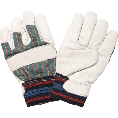 Abrasion-Resistant Winter-Lined Work Gloves, Medium, Grain Cowhide Palm, Cotton Fleece Inner Lining Ottawa Fastener Supply