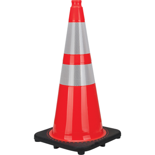 Premium Traffic Cone, 28", Orange, 4" & 6" Reflective Collar(s) Ottawa Fastener Supply