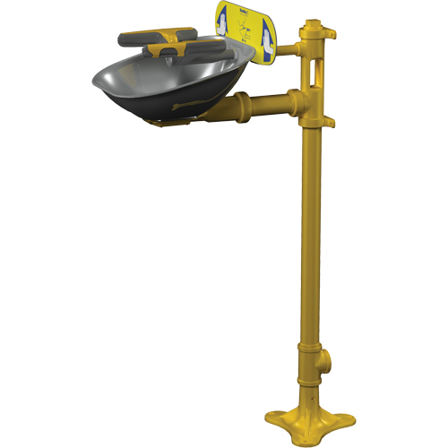 Postes de douche oculaire/faciale Halo, Installation Socle, Bol Acier inoxydable Ottawa Fastener Supply