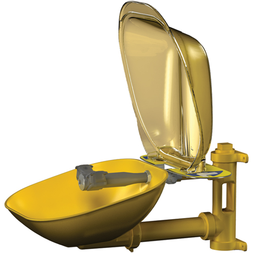 Poste de douche oculaire Halo, Installation Montage mural, Bol Plastique Ottawa Fastener Supply