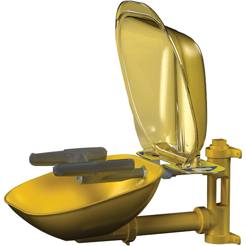 Postes de douche oculaire/faciale Halo, Installation Montage mural, Bol Plastique Ottawa Fastener Supply