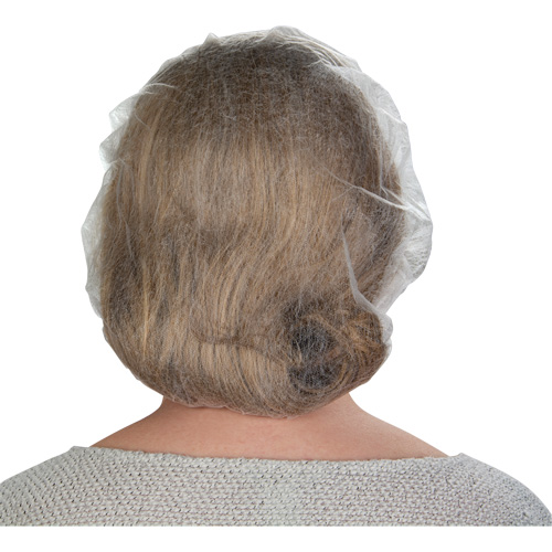 Bonnets bouffants non tiss&eacute;s, Polypropyl&egrave;ne, 21"/Grand, Blanc Ottawa Fastener Supply