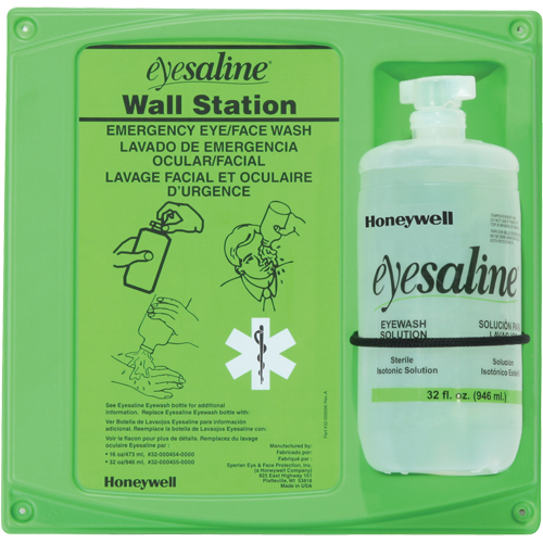 Saline Eyewash Wall Station, Single Ottawa Fastener Supply