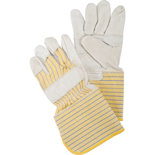 Patch Palm Fitters Gloves, Large, Grain Cowhide Palm, Cotton Inner Lining Ottawa Fastener Supply