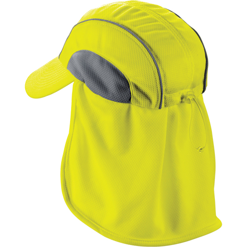 Chill-Its&reg; 6650 Cooling Hats with Neck Shades, Hi-Vis Lime Ottawa Fastener Supply