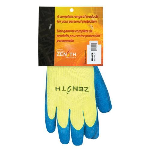 Gants haute visibilit&eacute; doubl&eacute;s d'acrylique de caoutchouc naturel, 10, R&ecirc;vetement Latex de caoutchouc, Calibre 7, Enveloppe en Acrylique Ottawa Fastener Supply