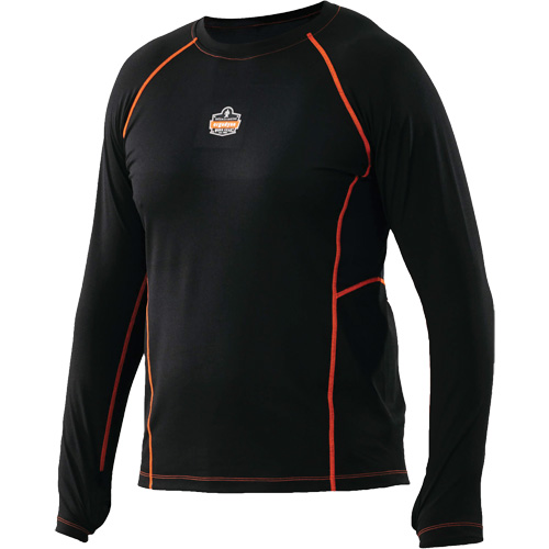 Long Sleeve Thermal Shirts, Men's, Medium, Black Ottawa Fastener Supply