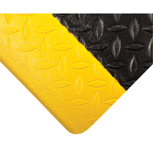 Tapis Tuf Sponge No 452, Losange, 3' x 60' x 1/2", Noir/Jaune, &eacute;ponge en PVC Ottawa Fastener Supply