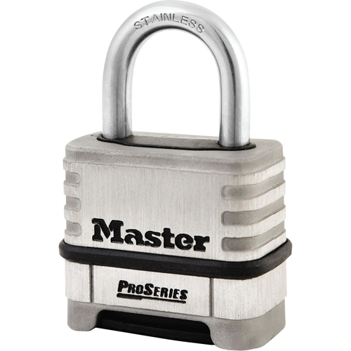 ProSeries&reg; Combination Padlock, Silver, Stainless Steel, 2-1/4" Width Ottawa Fastener Supply