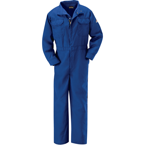 Flame-Resistant Premium Coveralls, Size 38, Royal Blue, 5.1 cal/cm² Ottawa Fastener Supply