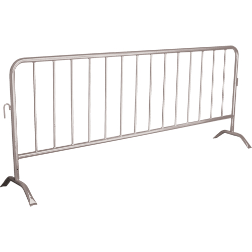 Portable Barrier, Interlocking, 102" L x 40" H, Silver Ottawa Fastener Supply