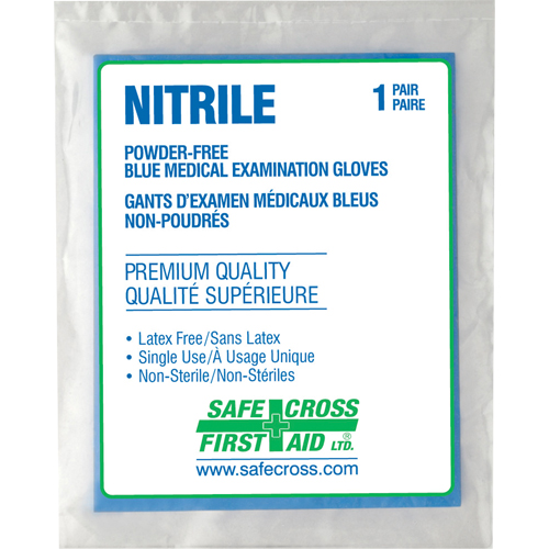 Medical Examination Gloves, Large, Nitrile, 5-mil, Powder-Free, Clear, Class 2 Ottawa Fastener Supply