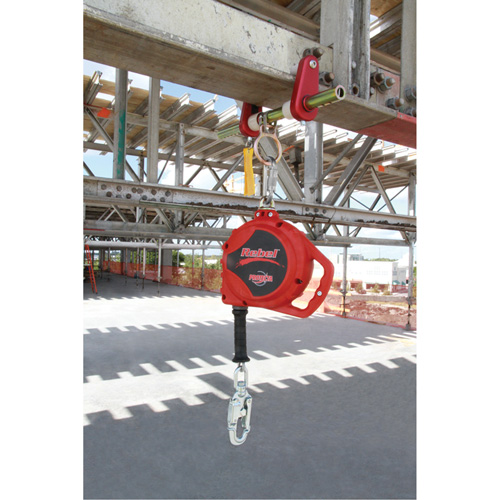 Rebel Self Retracting Lifeline, 33', Galvanized Steel, Swivel Ottawa Fastener Supply