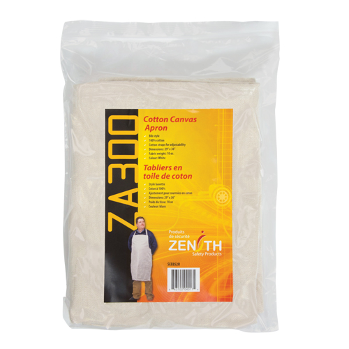 Apron, Cotton, 36" L x 29" W, Natural Ottawa Fastener Supply