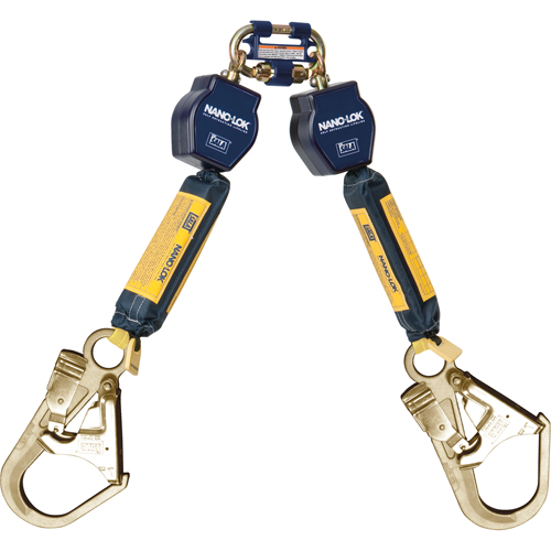Cordages de s&eacute;curit&eacute; autor&eacute;tractables Nano-Lok, 6', Sangles, Pivotant Ottawa Fastener Supply