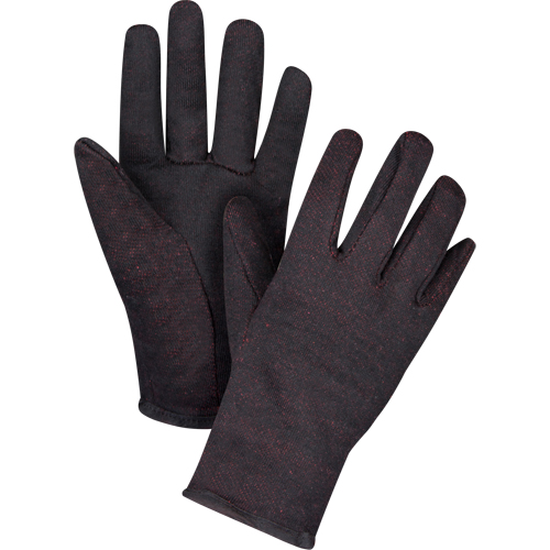 Jersey Gloves, Large, Brown, Red Fleece, Slip-On Ottawa Fastener Supply