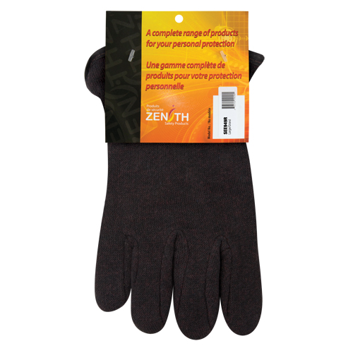 Jersey Gloves, Large, Brown, Red Fleece, Slip-On Ottawa Fastener Supply