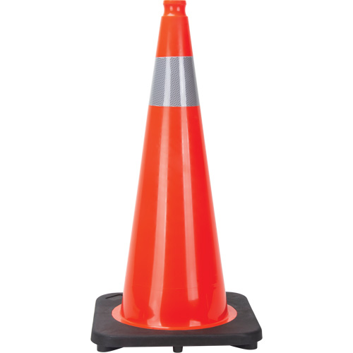 Traffic Cone, 28", Orange, 4" Reflective Collar(s) Ottawa Fastener Supply