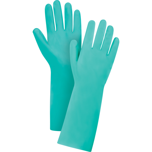 Gants r&eacute;sistants aux produits chimiques &agrave; prise en losange, Taille 9, 13" lo, Nitrile, 22 mils Ottawa Fastener Supply