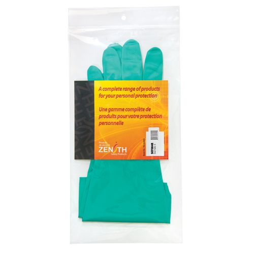 Gants r&eacute;sistants aux produits chimiques &agrave; prise en losange, Taille 8, 13" lo, Nitrile, Doublure en Ouat&eacute;e, 13 mils Ottawa Fastener Supply