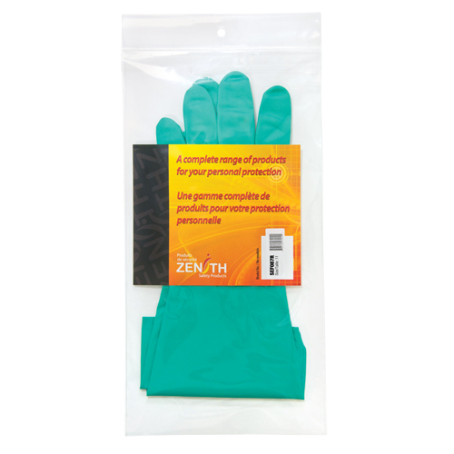 Gants r&eacute;sistants aux produits chimiques &agrave; prise en losange, Taille 2T-Grand, 13" lo, Nitrile, Doublure en Ouat&eacute;e, 13 mils Ottawa Fastener Supply