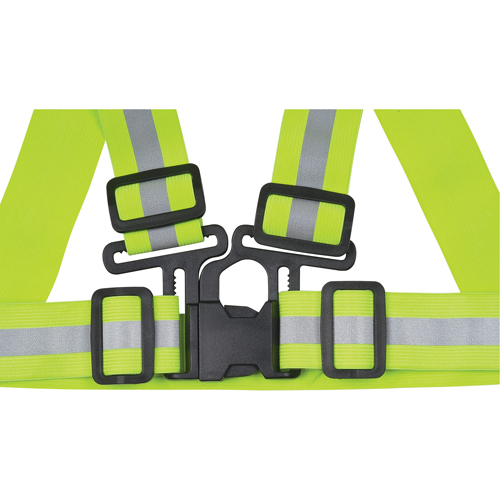 Standard-Duty Safety Harness, High Visibility Lime-Yellow, Silver Reflective Colour, Medium Ottawa Fastener Supply