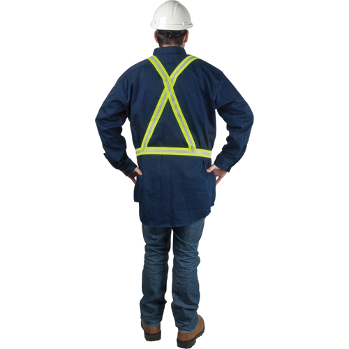 Standard-Duty Safety Harness, High Visibility Lime-Yellow, Silver Reflective Colour, Medium Ottawa Fastener Supply