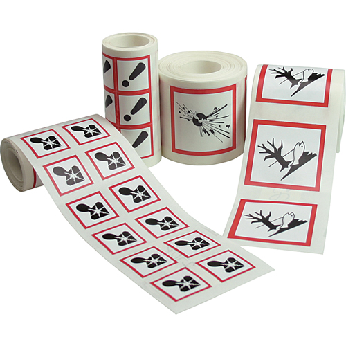 GHS Pictogram Labels, Paper, Roll, 2" L x 2" W Ottawa Fastener Supply