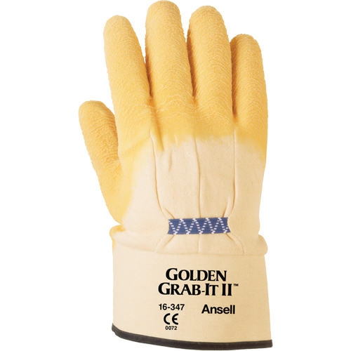 Gants Golden Grab-It II, 10/T-Grand, R&ecirc;vetement Latex de caoutchouc, Calibre 13, Enveloppe en Nylon Ottawa Fastener Supply