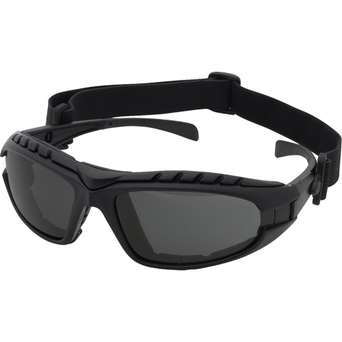 Dustdevil Black Frame Safety Glasses, Grey Lens, Anti-Fog/Anti-Scratch, ANSI Z87+/Meets/Exceeds CSA Z94.3 Ottawa Fastener Supply