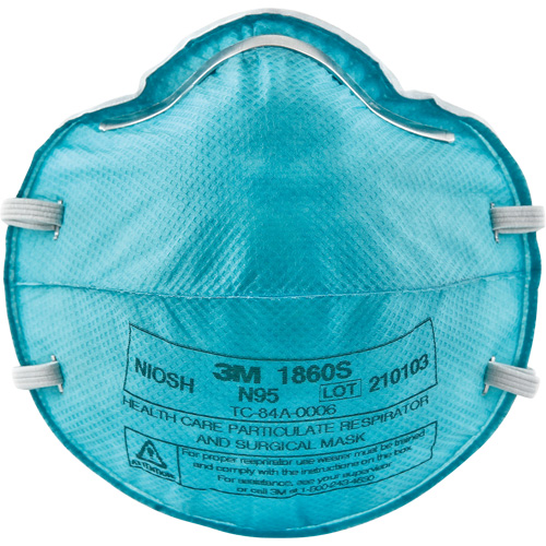 1860S Particulate Healthcare Respirator, N95, NIOSH Certified, Small Ottawa Fastener Supply