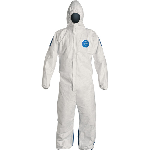 Hooded Coveralls, 2X-Large, Blue/White, Tyvek&reg; 400 D Ottawa Fastener Supply