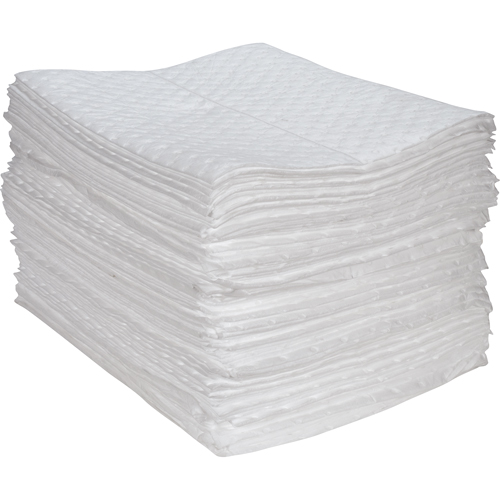 Premium Fine Fiber Sorbent Pads, Oil Only, 15" x 17", 30 gal. Absorbancy Ottawa Fastener Supply