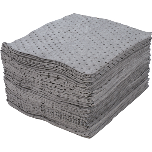Premium Fine Fibre Sorbent Pads, Universal, 15" x 17", 30 gal. Absorbancy Ottawa Fastener Supply
