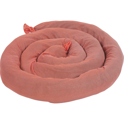 Remblais tubulaires absorbants, Mati&egrave;res dangereuses, Absorption 50 gal., 3" la x 8' lo, Pqt de 15 Ottawa Fastener Supply