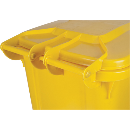 Yellow Mobile Container, Polyurethane, 63 Gallons/63 US gal. Ottawa Fastener Supply