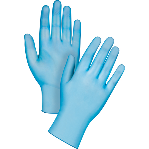 Medical-Grade Disposable Gloves, X-Large, Vinyl, 4.5-mil, Powder-Free, Blue, Class 2 Ottawa Fastener Supply